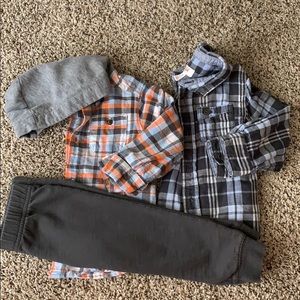 Carter’s outfit plus Cat & Jack Flannel 18 months
